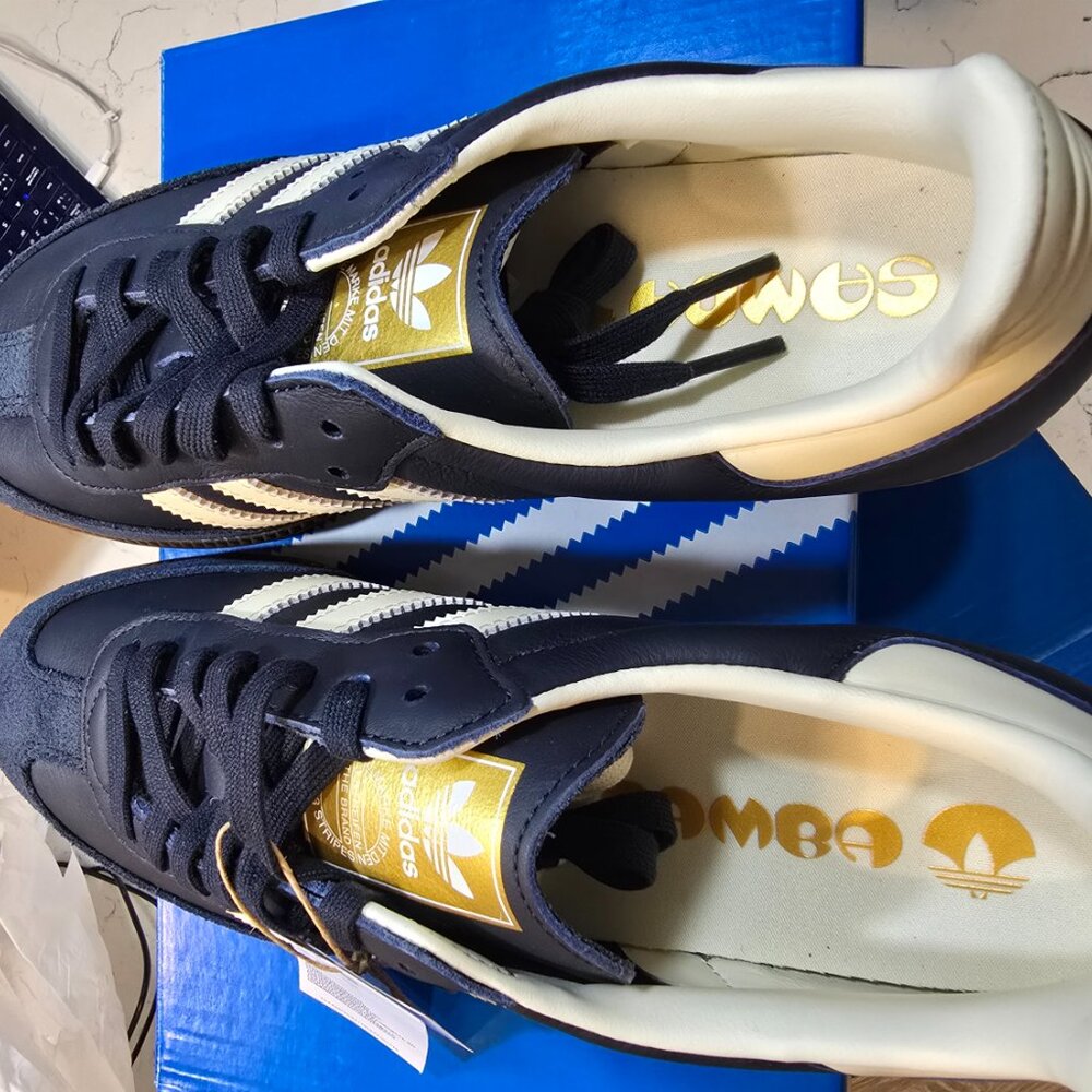 adidas Samba OG Night Navy Cream White Gum Shoes ID2056 Men's Size 10 NEW - Picture 9 of 15